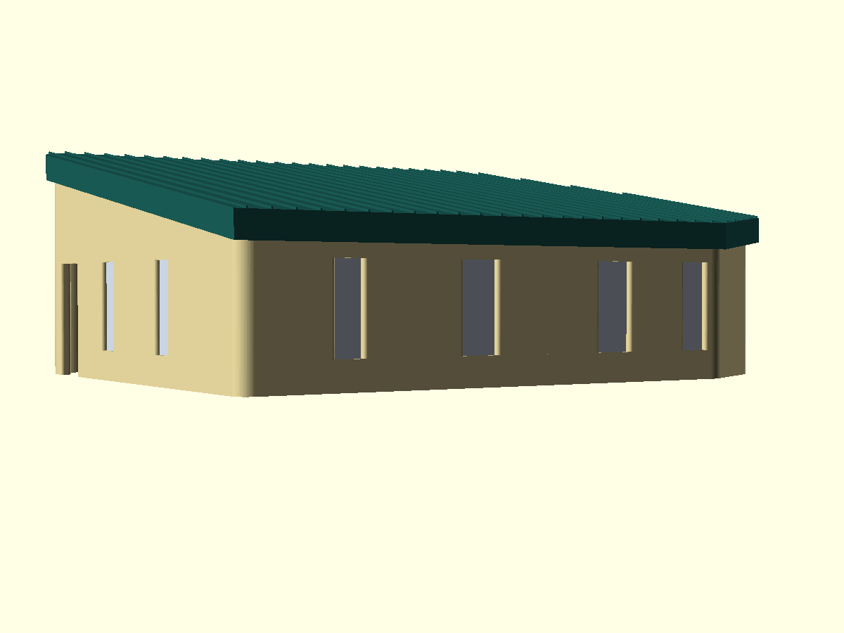 2-in-12 roof — corner view